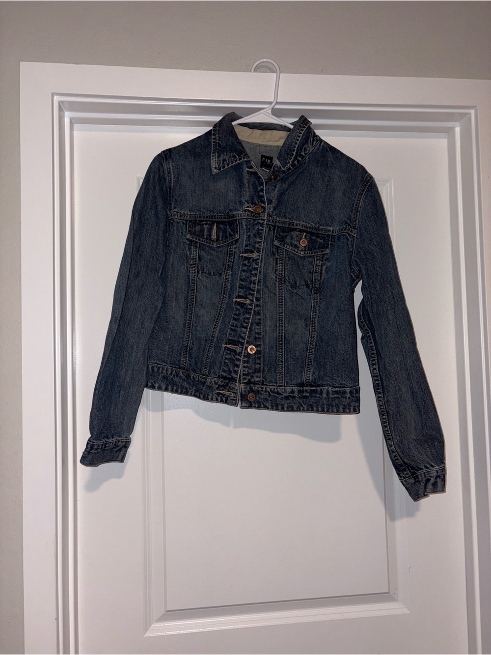 GAP Dark Blue Denim Jacket with Button Front